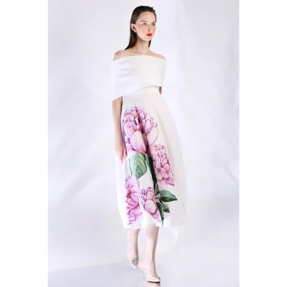 Ozeqo Womens White Dress with Wrap (Set of 2)