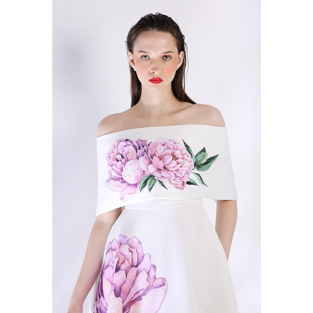 Ozeqo Womens White Dress with Wrap (Set of 2)