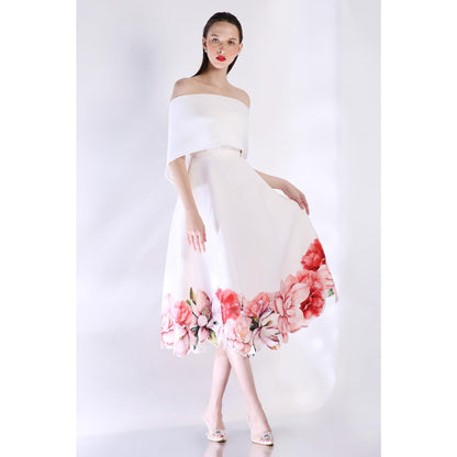 Ozeqo Womens White Dress with Wrap (Set of 2)