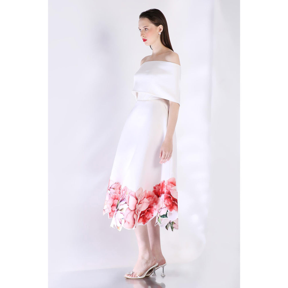 Ozeqo Womens White Dress with Wrap (Set of 2)