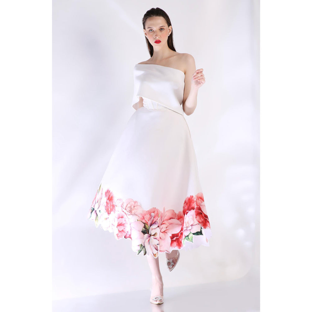 Ozeqo Womens White Dress with Wrap (Set of 2)