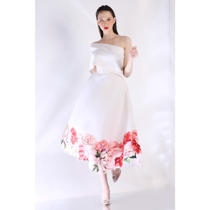 Ozeqo Womens White Dress with Wrap (Set of 2)