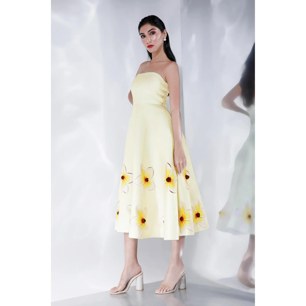 Ozeqo Womens Yellow Dress