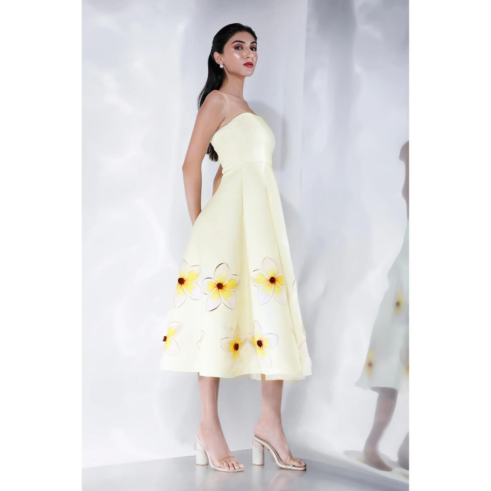 Ozeqo Womens Yellow Dress