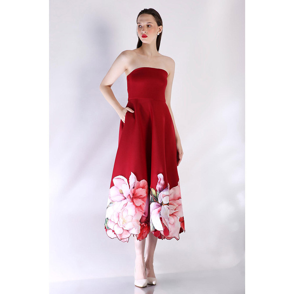 Ozeqo Womens Maroon Dress