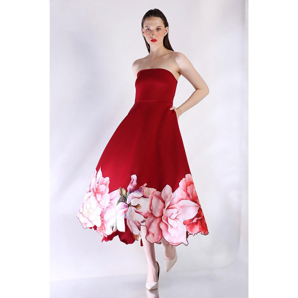 Ozeqo Womens Maroon Dress