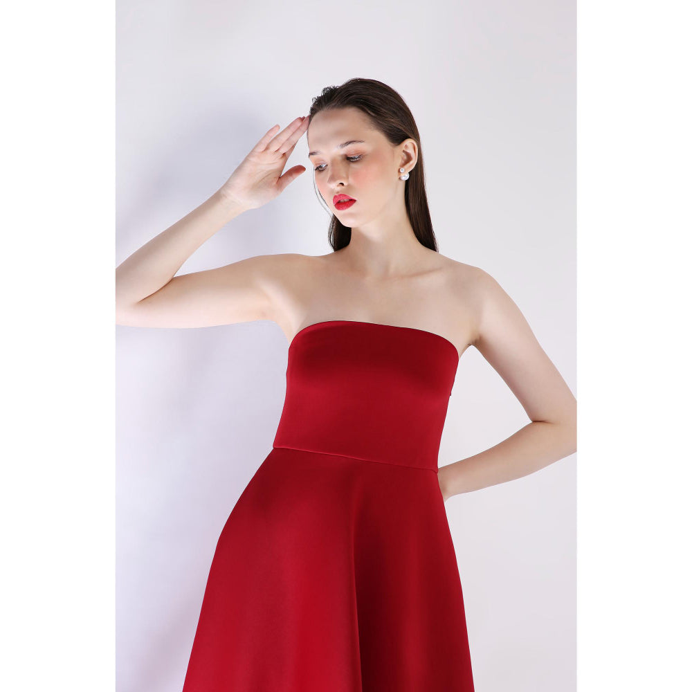 Ozeqo Womens Maroon Dress