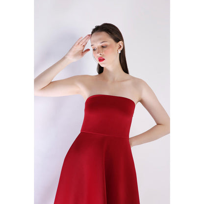 Ozeqo Womens Maroon Dress