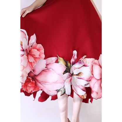 Ozeqo Womens Maroon Dress