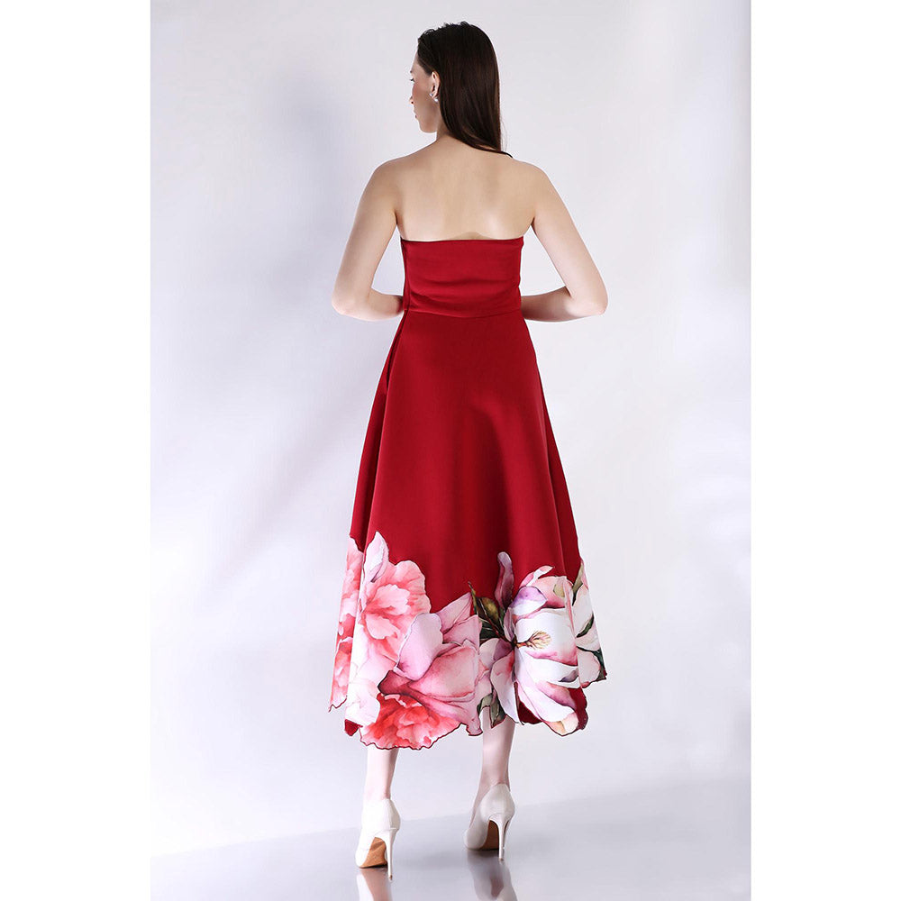 Ozeqo Womens Maroon Dress