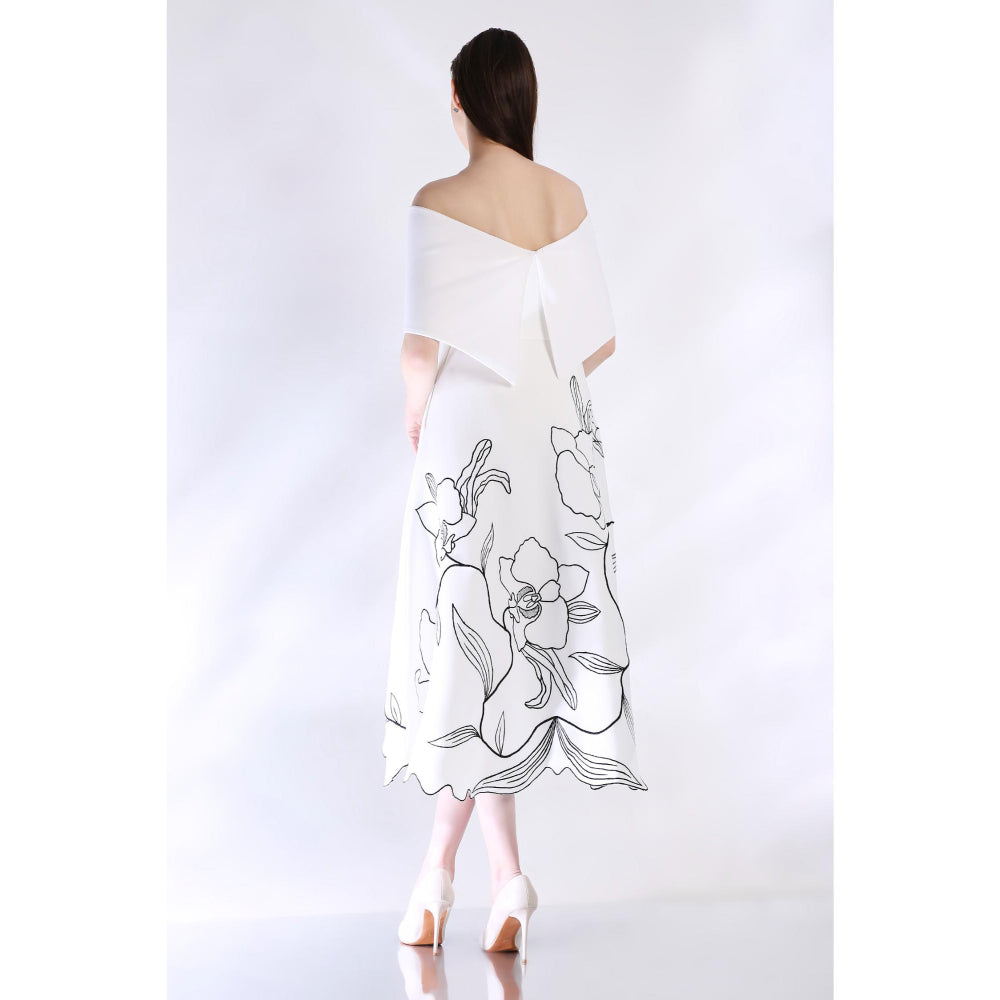 Ozeqo Womens White Dress with Wrap (Set of 2)