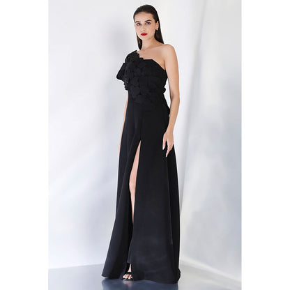 Ozeqo Black Maxi Dress and Wrap