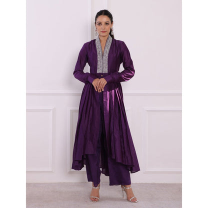 Pairaahan Faiz Kurta Purple (Set of 2)