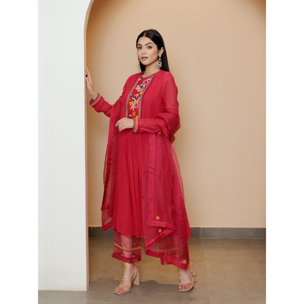 Pairaahan Kira Kurta Pink (Set of 3)