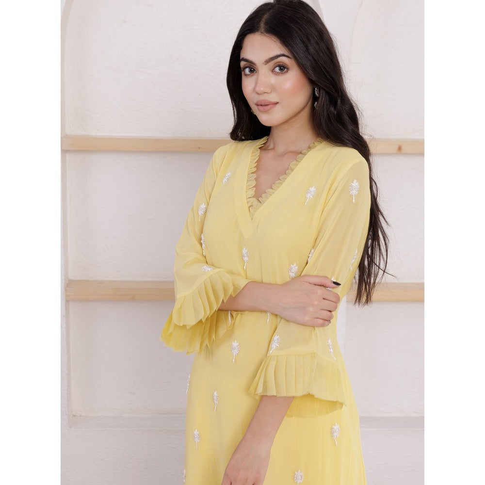 Pairaahan Nyla Kurta Yellow (Set of 2)