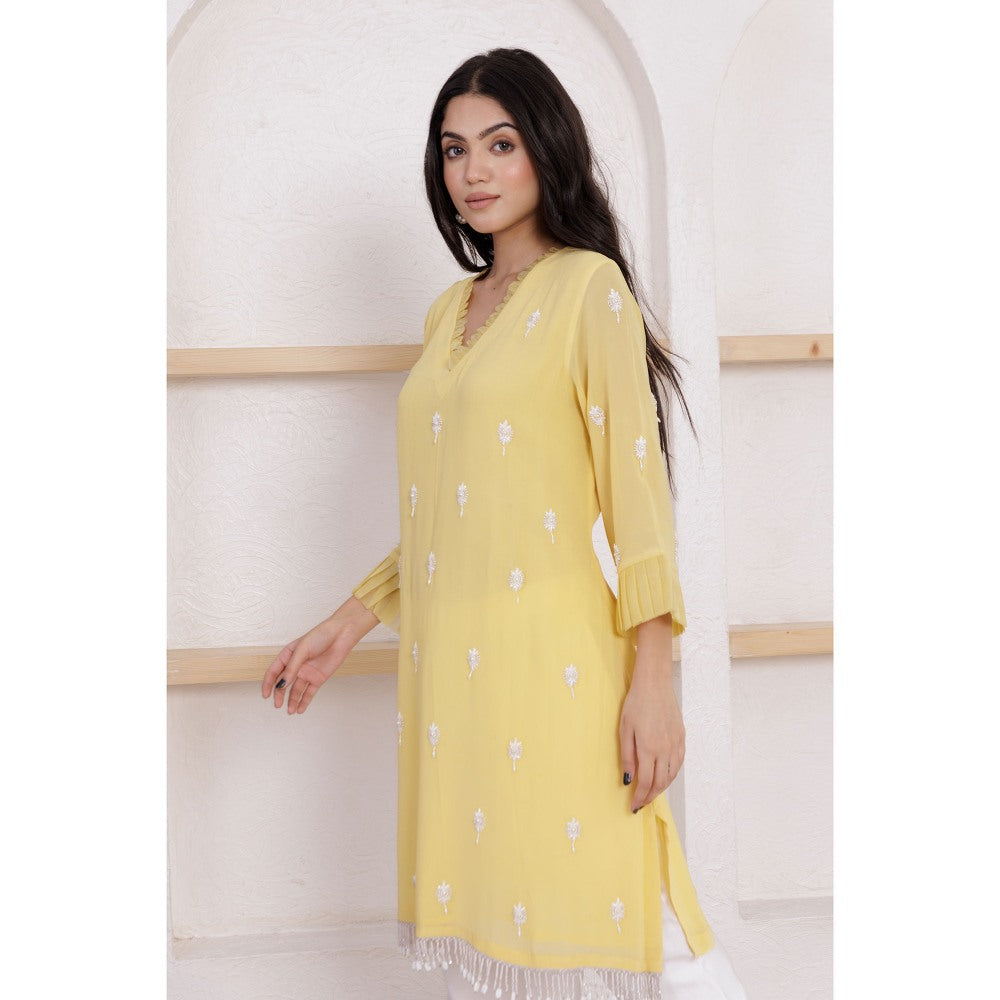 Pairaahan Nyla Kurta Yellow (Set of 2)