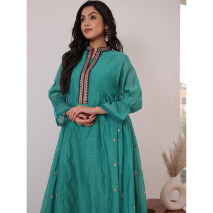 Pairaahan Sarah Kurta Green (Set of 2)