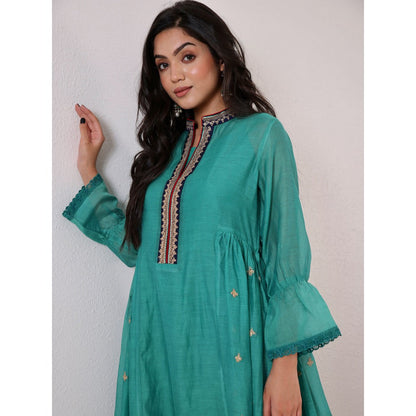 Pairaahan Sarah Kurta Green (Set of 2)