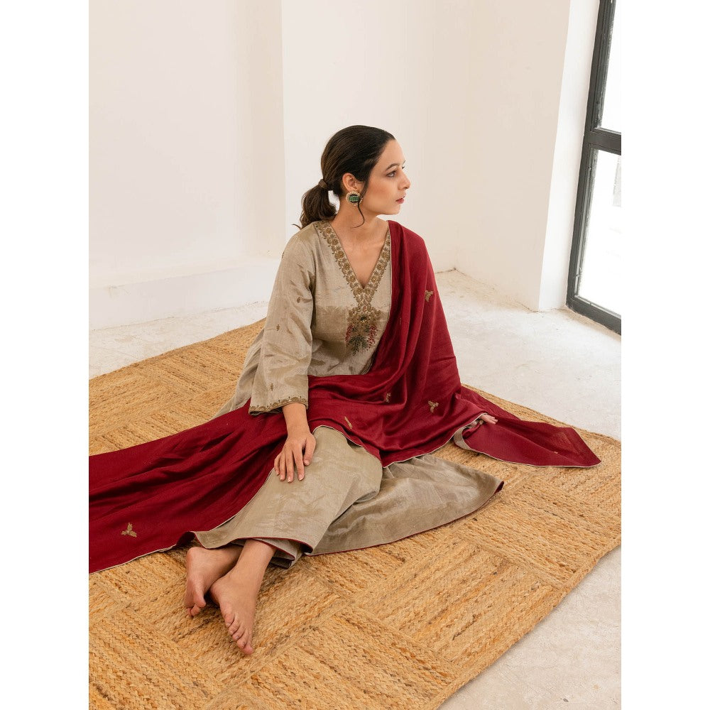 Pairaahan Avin Anarkali Kurta (Set of 3)