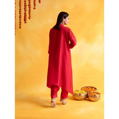 Pairaahan RED Kurta with Pant (Set of 2)