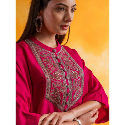 Pairaahan ANAI Fuchsia Pink Kaftan (Set of 2)