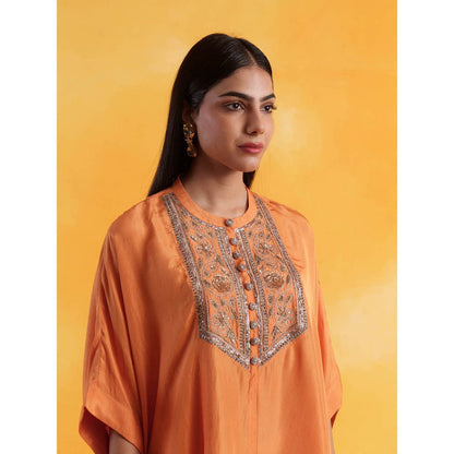 Pairaahan LIARA Orange Kaftan with Pant (Set of 2)