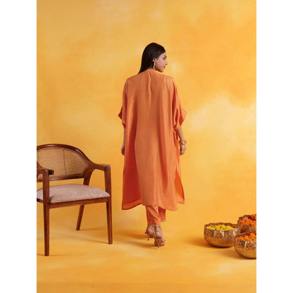 Pairaahan LIARA Orange Kaftan with Pant (Set of 2)