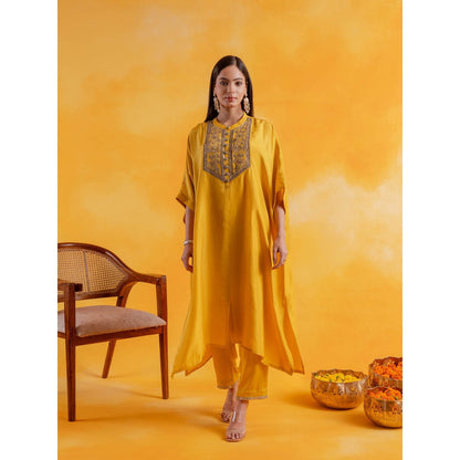 Pairaahan EVARA Yellow Kaftan with Pant (Set of 2)