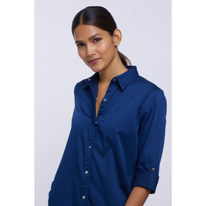 Pallavi Swadi Mid Night Navy Blue Shirt Dress