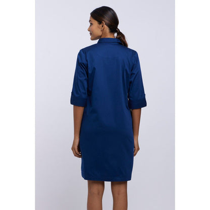 Pallavi Swadi Mid Night Navy Blue Shirt Dress