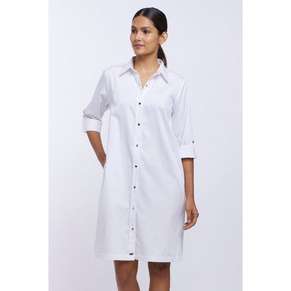 Pallavi Swadi White Solid Shirt Dress