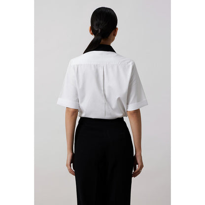 Pallavi Swadi White Fringe Pannel Shirt