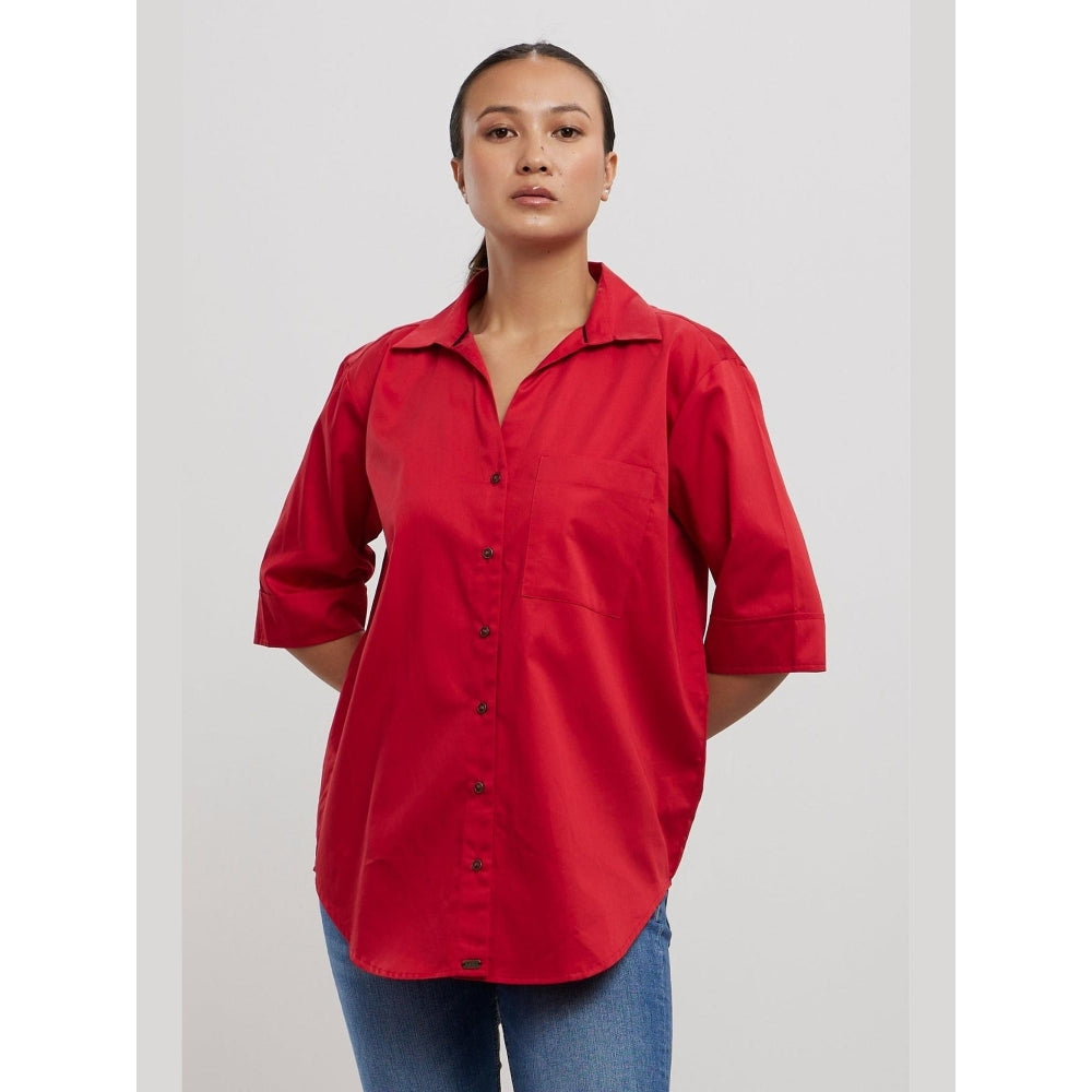 Pallavi Swadi Classic Red Shirt