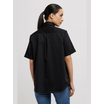 Pallavi Swadi Black Pearl Swarovski Flap Shirt