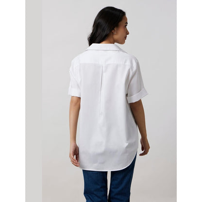Pallavi Swadi Karishma Kapoor In White Red Heart Embroidered Shirt