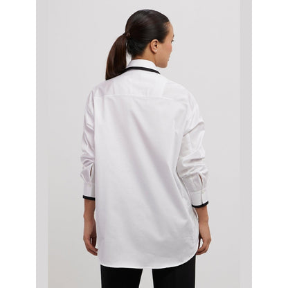 Pallavi Swadi White Tuxedo 2 Pocket Shirt