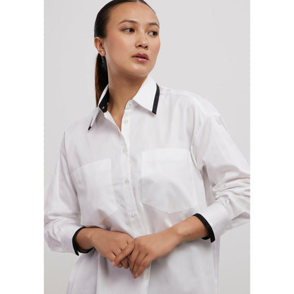Pallavi Swadi White Tuxedo 2 Pocket Shirt