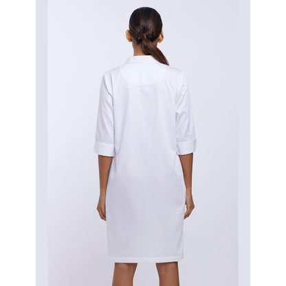 Pallavi Swadi White Pima Cotton Shirt Dress