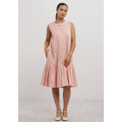 Pallavi Swadi Salmon Small Swarovski Heart Frill Dress