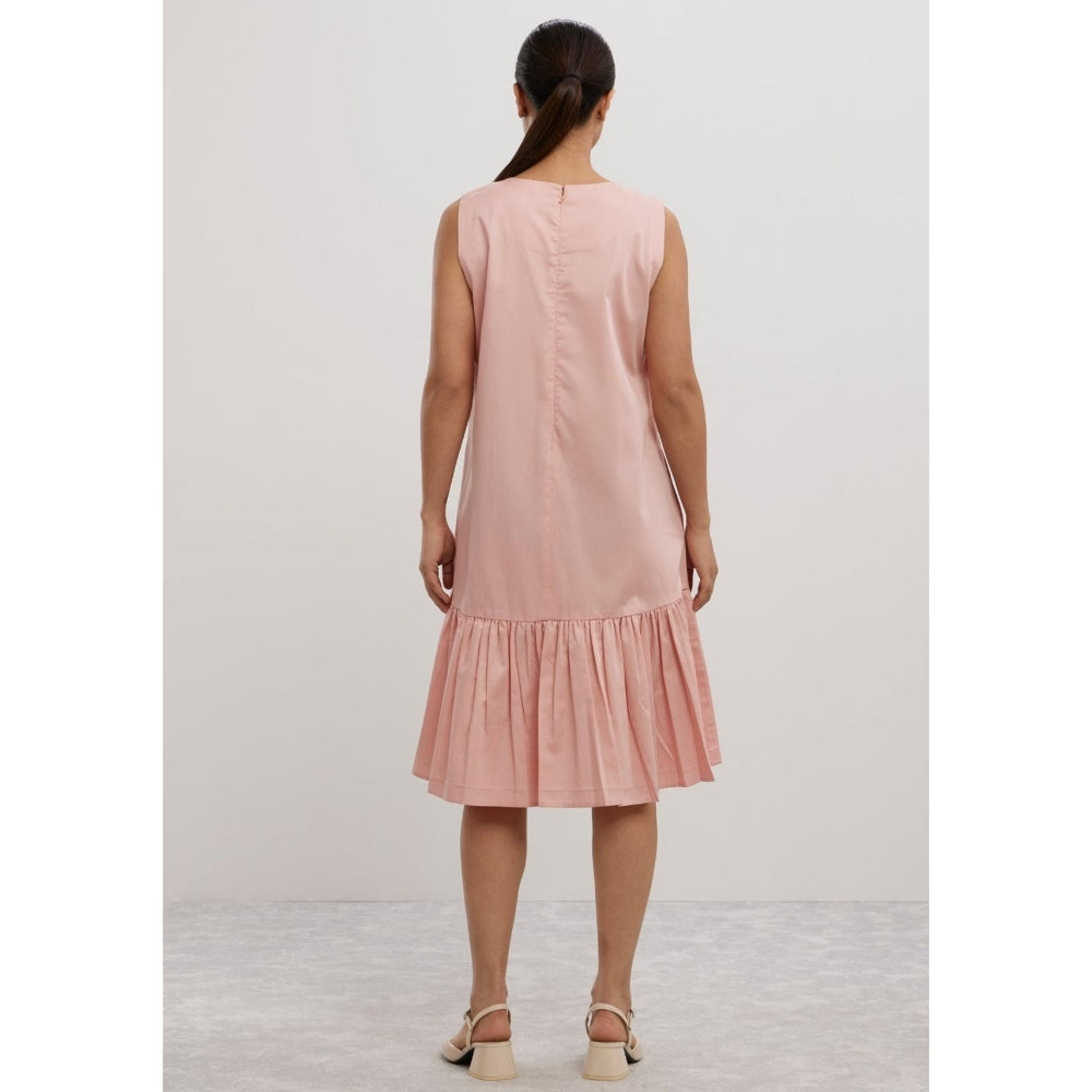 Pallavi Swadi Salmon Small Swarovski Heart Frill Dress