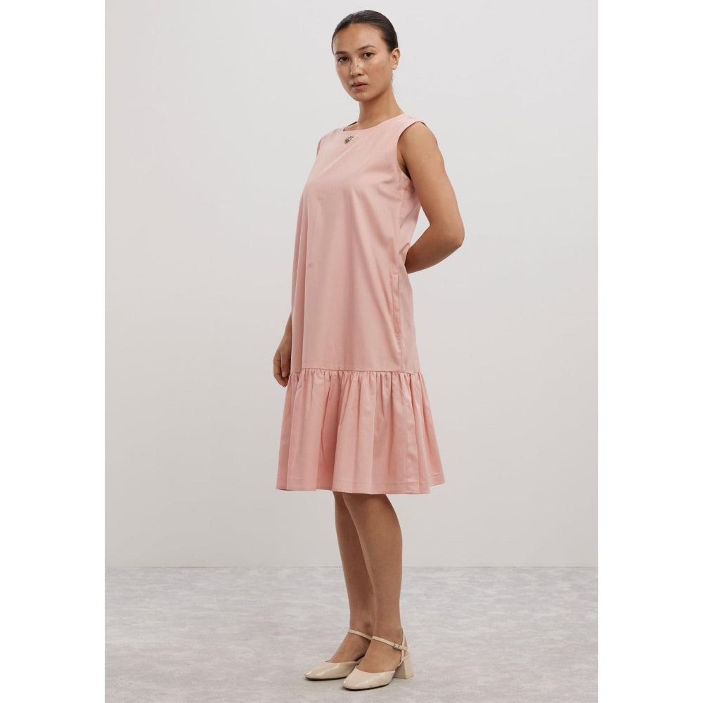 Pallavi Swadi Salmon Small Swarovski Heart Frill Dress