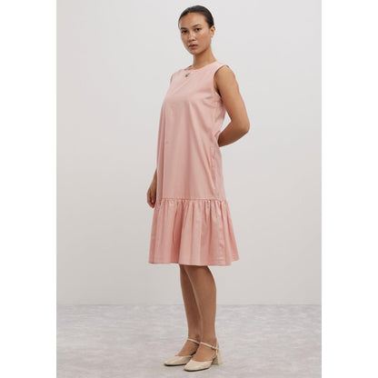Pallavi Swadi Salmon Small Swarovski Heart Frill Dress