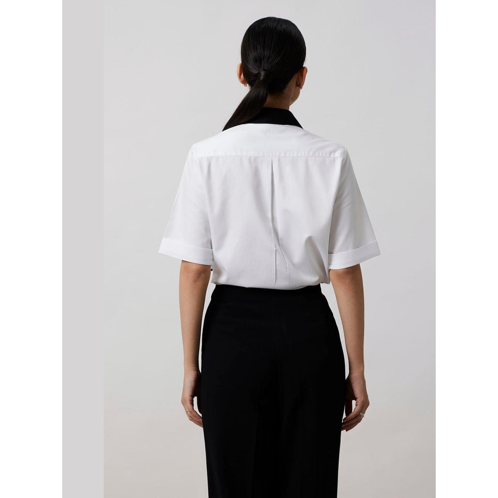 Pallavi Swadi White Fringe Panel Shirt