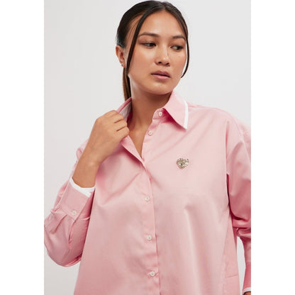 Pallavi Swadi Salmon Tuxedo Swarovski Heart Co-Ord Set