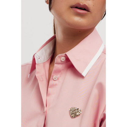 Pallavi Swadi Salmon Tuxedo Swarovski Heart Co-Ord Set
