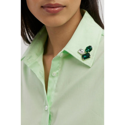 Pallavi Swadi Lime Green Swarovski Block Co-Ord Set