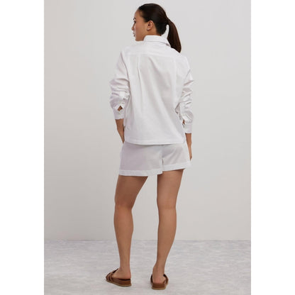 Pallavi Swadi White Swarovski Heart Shorts Co-Ord Set
