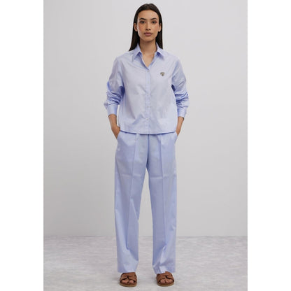 Pallavi Swadi Sky Blue Swarovski Heart Co-Ord Set
