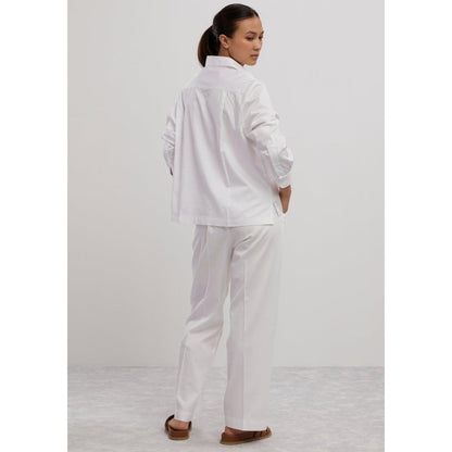 Pallavi Swadi White Swarovski Heart Co-Ord Set
