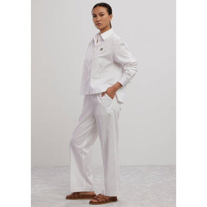 Pallavi Swadi White Swarovski Heart Co-Ord Set